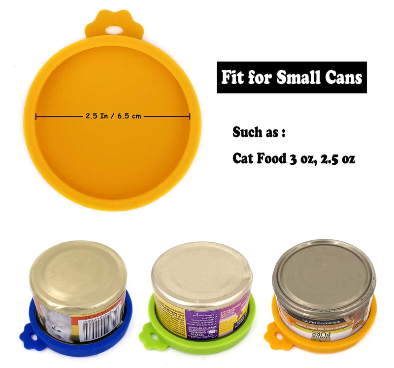 COMTIM 3 Pack Cat Food Can Lids, Silicone Small Pet Food Can Lids Covers for 3 oz Cat Food Cans - PawsPlanet Australia
