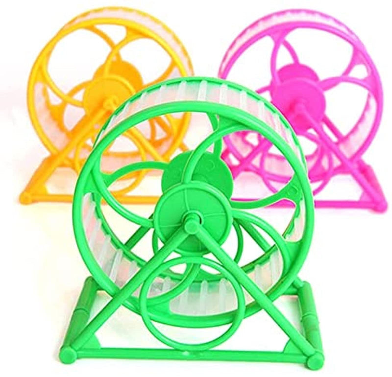 Eshylala Hamster Wheel Toy Hamster Exercise Wheel Cage Pet Exercise Running Wheel Low Noise Exercise Roller Toy for Hedgehog Chinchilla Guinea Pig Ferret Mice, Colors Random - PawsPlanet Australia
