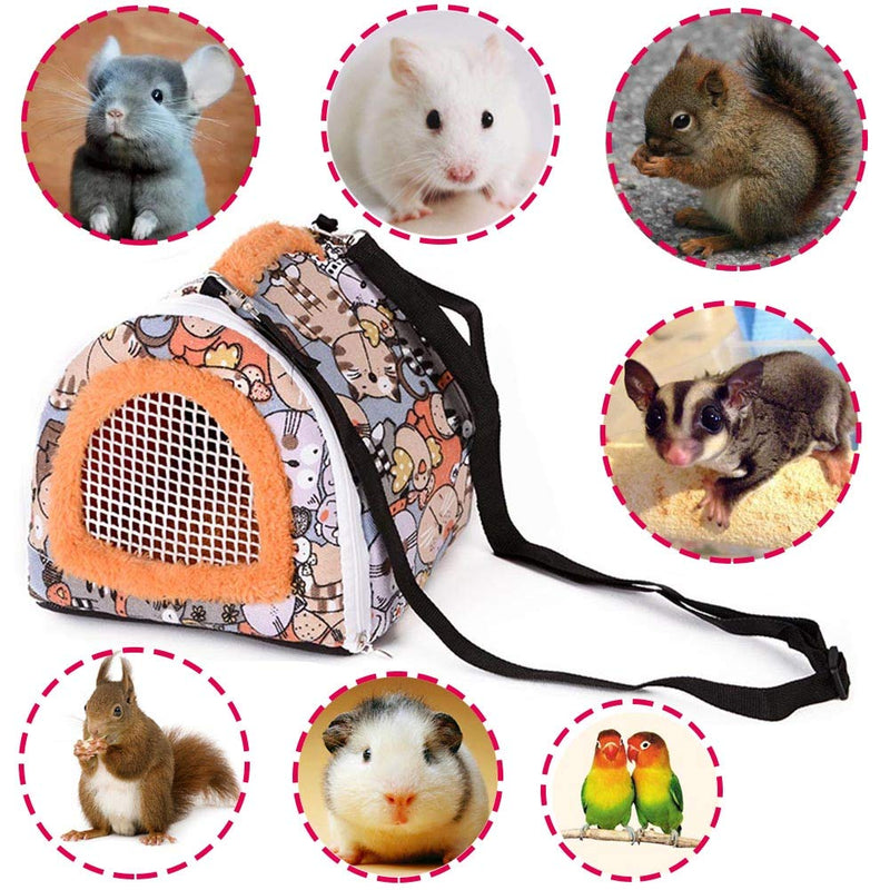 Small Pets Carrier Bag, Portable Rats Sugar Glider Guinea Pig Chinchillas Hamster Hedgehog Outdoor Travel Carrier Pouch Bag, Small Animals Breathable Hanging Tote Bag with Detachable Strap Zipper Animal - PawsPlanet Australia