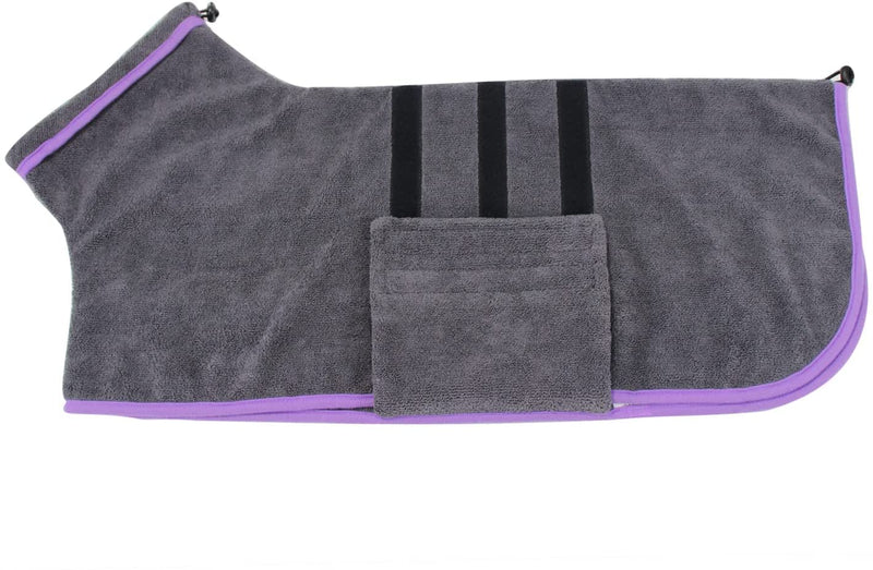HezzLuv Microfibre Dog Towel Dog Bathrobe Super Absorbent Dog Drying Coats Pet Bathrobe Towels For Medium And Large Dogs, Quick Drying, Adjustable, For Pets Dogs And Cats, L - PawsPlanet Australia