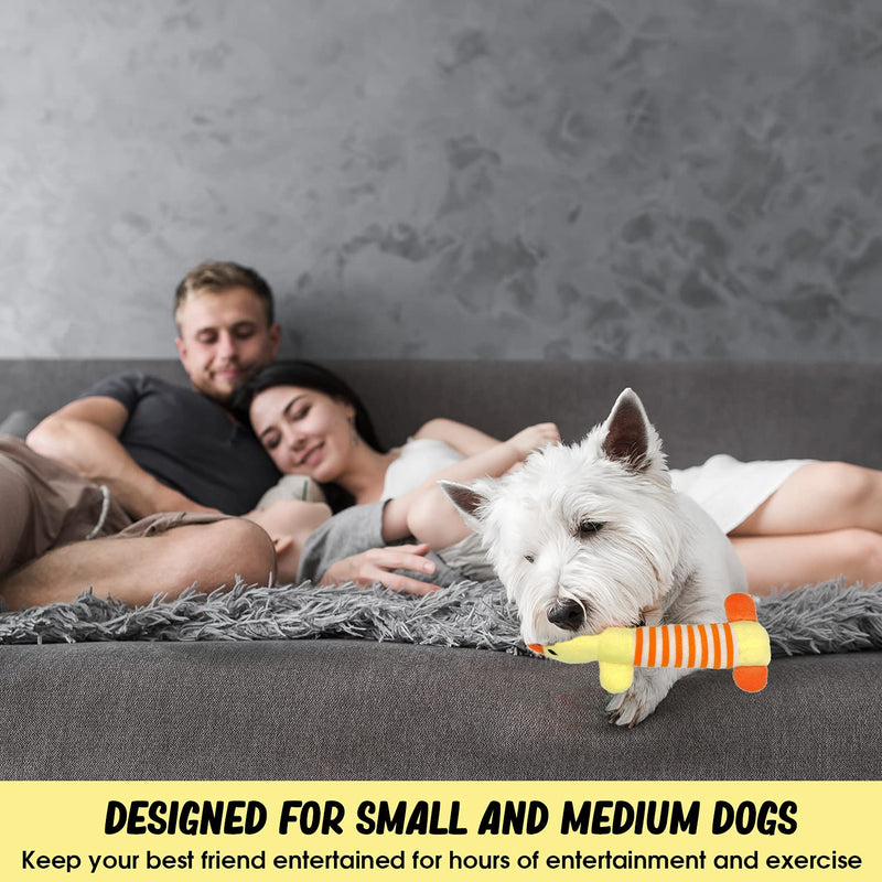 Fur & Bone Puppy Chew Rope Toys for Small and Medium Dogs - Teething & Training Washable Cotton Safe Pet Toy Gift Set, Pack of 10 Activity Accessories Chews - PawsPlanet Australia