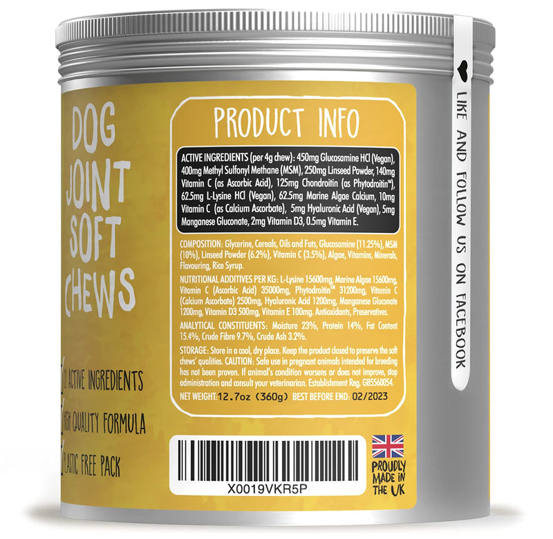 Taré Pets Advanced Hip & Joint Supplements for Dogs | MSM, Chondroitin, Glucosamine for Dogs Soft Chews | Dog Pain Relief Anti Inflammatory | 100% Natural Dog Joint Supplements | Cruelty Free - PawsPlanet Australia