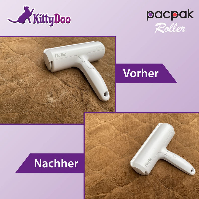 KittyDoo PAC PAK Pet Hair Remover - Original - Paku Paku Lint Roller for Dog Hair, Pet Hair, Animal Hair, Cat Hair - Lint Roller for Sofa, Carpet, Bed - Reusable Lint Brush - PawsPlanet Australia