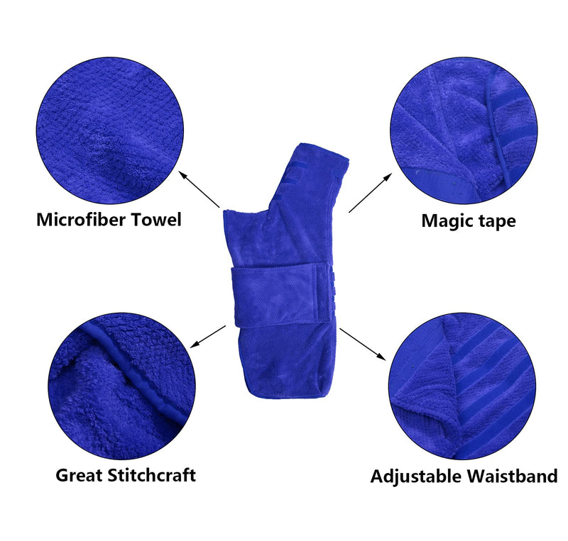 Geyecete Dog Drying Coat -Dry Fast Dog Bag - Dog Bathrobe Towel - Microfibre Fast Drying Super Absorbent Pet Dog Cat Bath Robe Towel,Luxuriously Soft, X-Small Blue(Pineapple grid) - PawsPlanet Australia