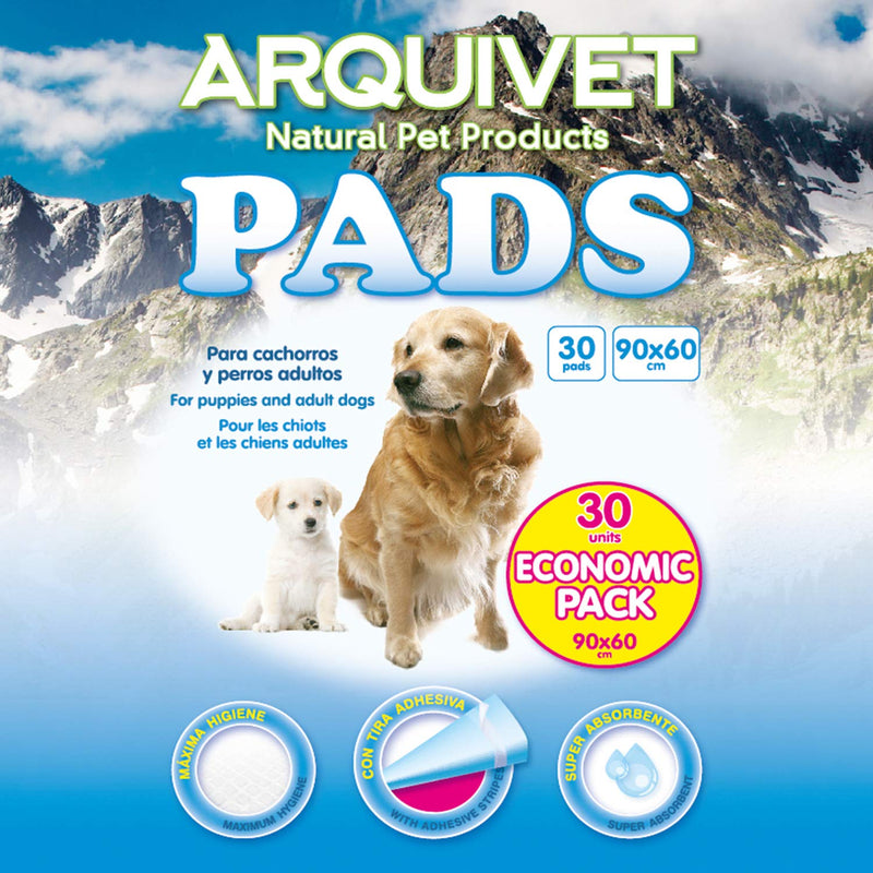 Arquivet Economic Pack – Hygienic Pads for Dogs – 30 Units – 90 x 60 cm - PawsPlanet Australia