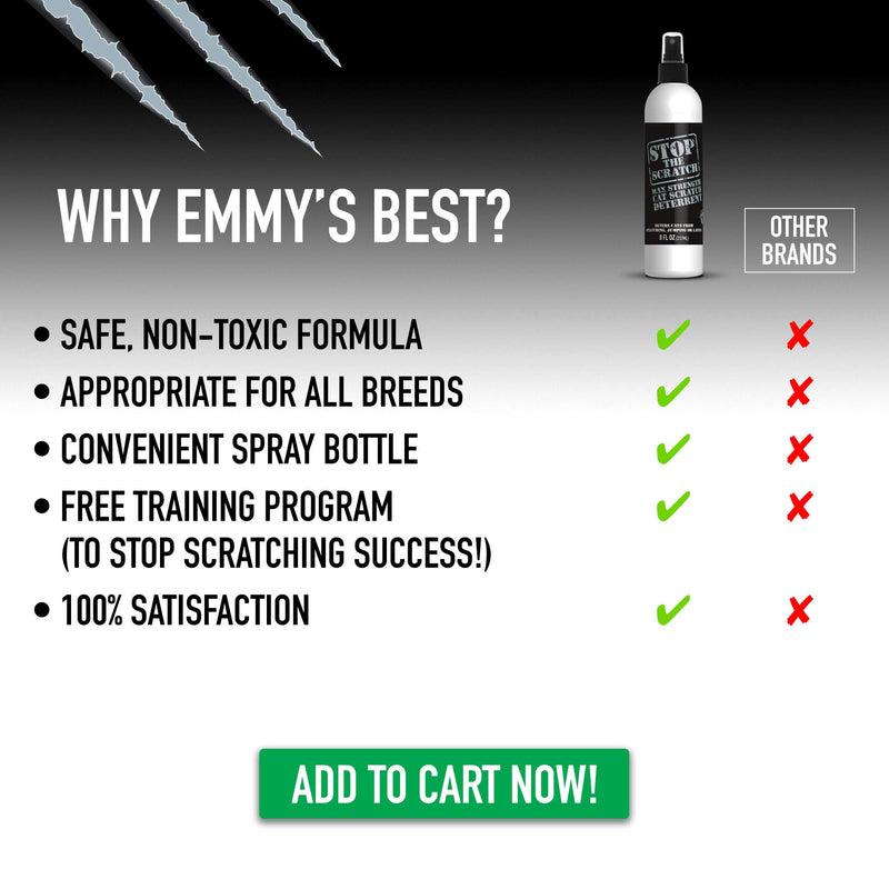 [Australia] - Emmy's Best Stop The Scratch Cat Deterrent Spray for Kittens and Cats - Non-Toxic, Safe for Plants, Furniture, Floors and More with Rosemary Oil and Lemongrass 