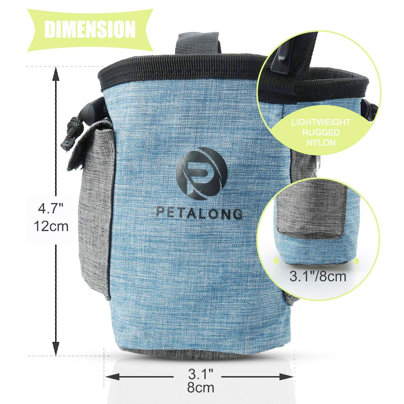 [Australia] - uxcell Dog Treat Training Pouch Oxford Fabric Waist Bag with Adjustable Straps, Built-in Poop Bag Dispense Design Easily Carries Pet Toys, Treat Holder Blue 