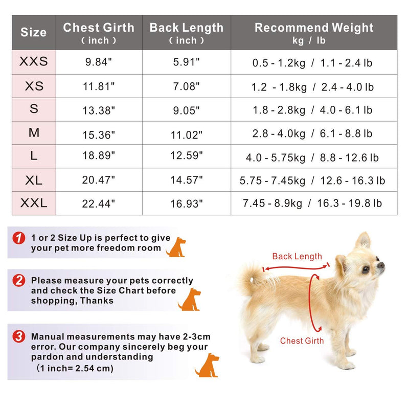 Idepet Pet Dog Classic Knitwear Sweater Fleece Coat Soft Thickening Warm Pup Dogs Shirt Winter Pet Dog Cat Clothes Puppy Customes Clothing for Small Dogs(Read The Size Chart First) XX-Small Blue - PawsPlanet Australia