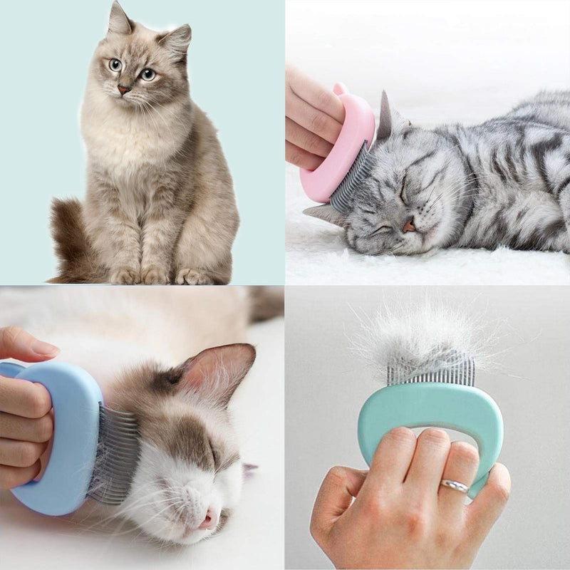 3 PCS Cat Hair Massage Shedding Brush Pet Grooming Dematting Comb Hair Remover Pet Shell Comb Cat Brush for Shedding and Grooming for Short Long Haired Puppy Kitten Rabbit and Little Pets - PawsPlanet Australia