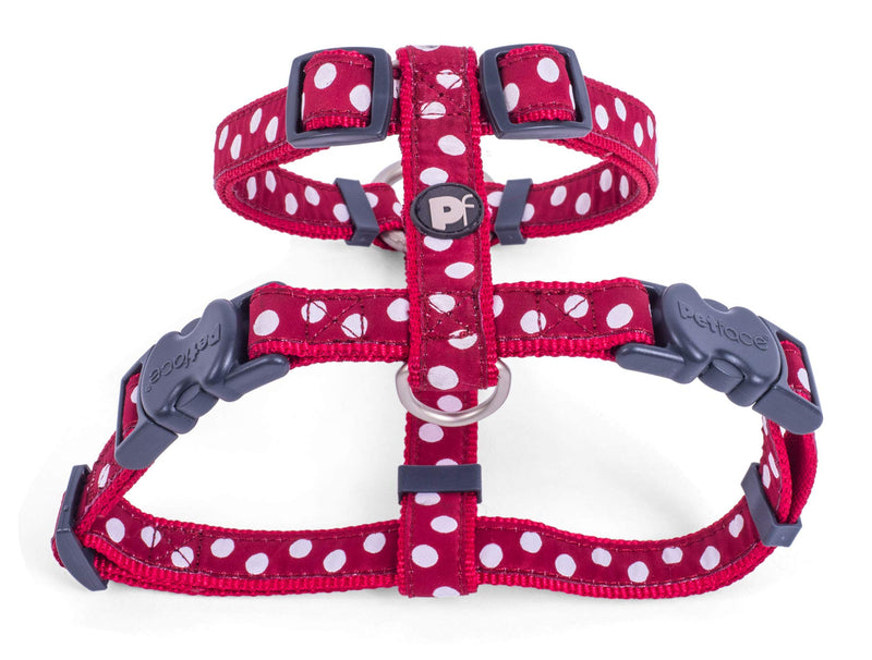 Petface Dog Harness, Medium, Cherry/White - PawsPlanet Australia