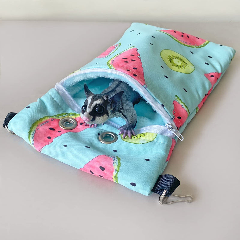 Waterproof Composite Fabric Sugar Glider Bonding Carry Pouch Portable Small Animal Carrier Bag Small Animal Bonding Crossbody Strap for Hamster Rat Gerbil Other Small Pet Sleeping Bag with Vent Blue - PawsPlanet Australia