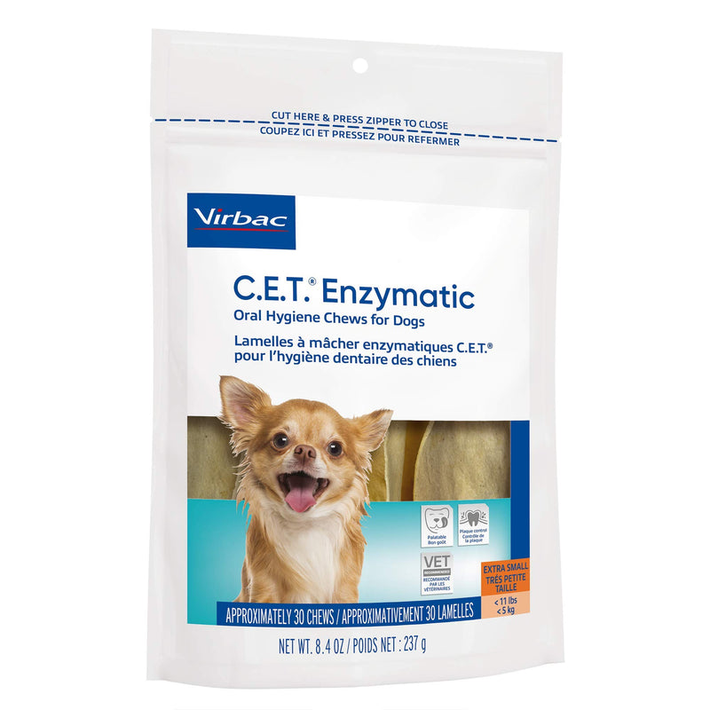 Virbac CET Enzymatic Oral Hygiene Chews for Dogs NEW Extra Small - PawsPlanet Australia