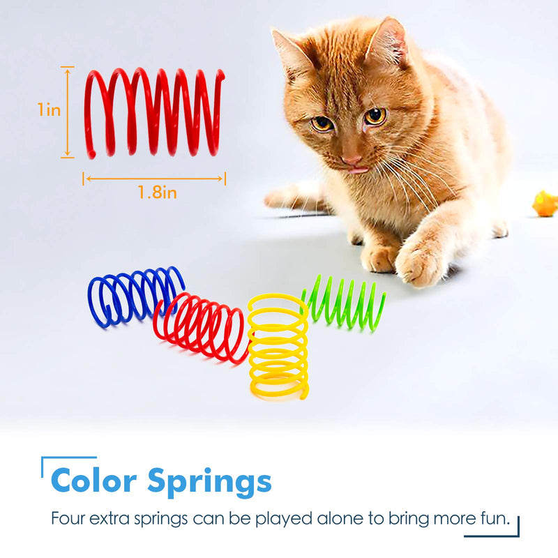 TOOGE Cat Toys for Indoor Cats Interactive Roller Cat Toy with Catnip Feather Ball Balance Cat Chasing Toy for Kitten Exercise Puzzle Toys - PawsPlanet Australia