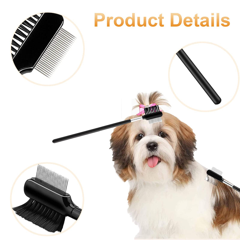Dog Tear Comb,2 Pieces Dog Eye Grooming Comb,Tear Stain Remover Comb,Double Head Tear Stain Remover Comb ,for Small Pet Cat Dogs Removing Crust and Mucus - PawsPlanet Australia