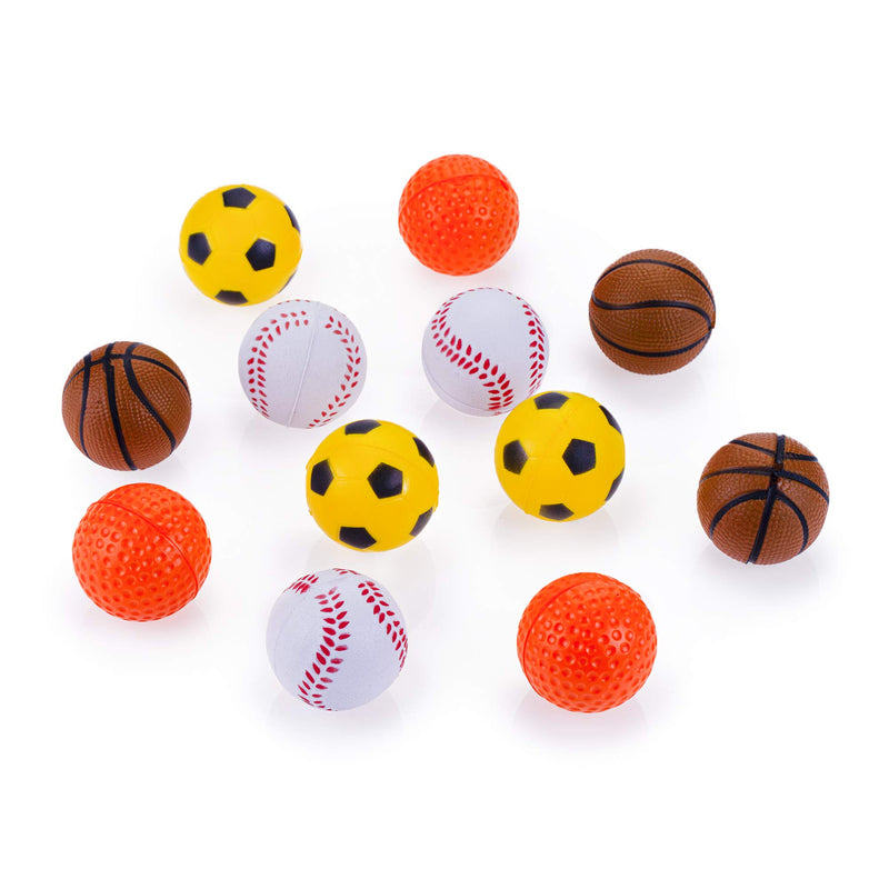 CHIWAVA 12 Pack 1.6 Inch Soft Rubber Foam Cat Toy Ball Sponge Sport Balls Kitten Interactive Toy Assorted Color - PawsPlanet Australia