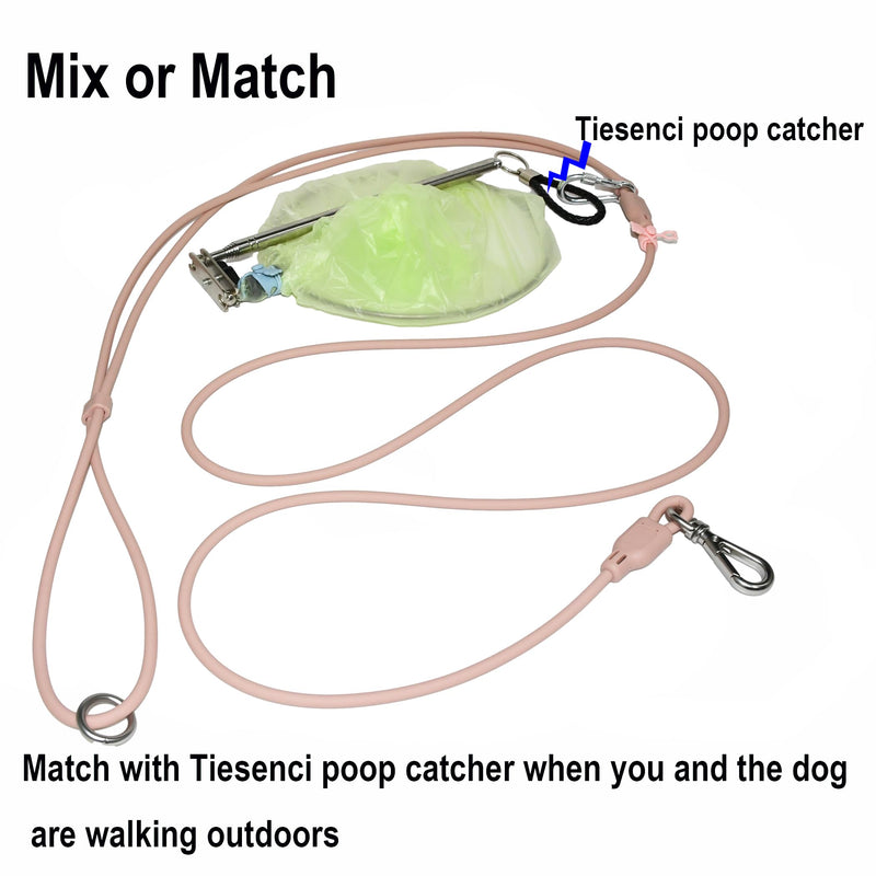 Hands Free Dog Leash Crossbody Dog Leash 8FT 9-in-1 Multifunctional Waist Leash for Dog Walking Adjustable Waterproof Dog Leash for Running Walking Jogging (Small, 8-20 lbs, Flesh Pink) Small - 6mm Diameter - 8-20lbs - PawsPlanet Australia