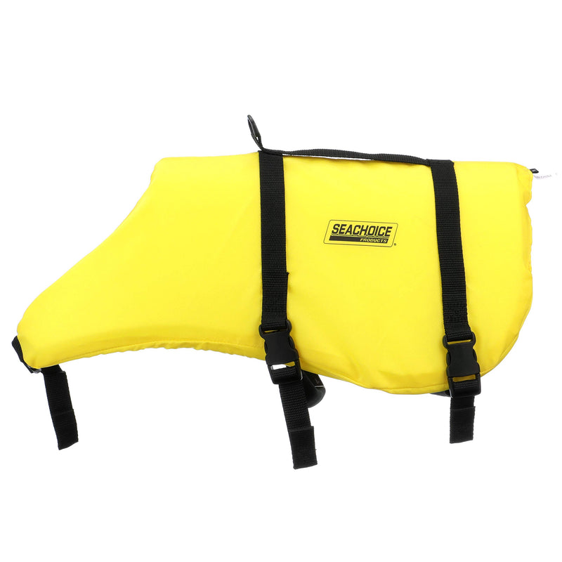 [Australia] - Seachoice 86330 Dog Life Vest - Adjustable Life Jacket for Dogs, with Grab Handle, Yellow, Size Medium, 20 to 50 Pounds 