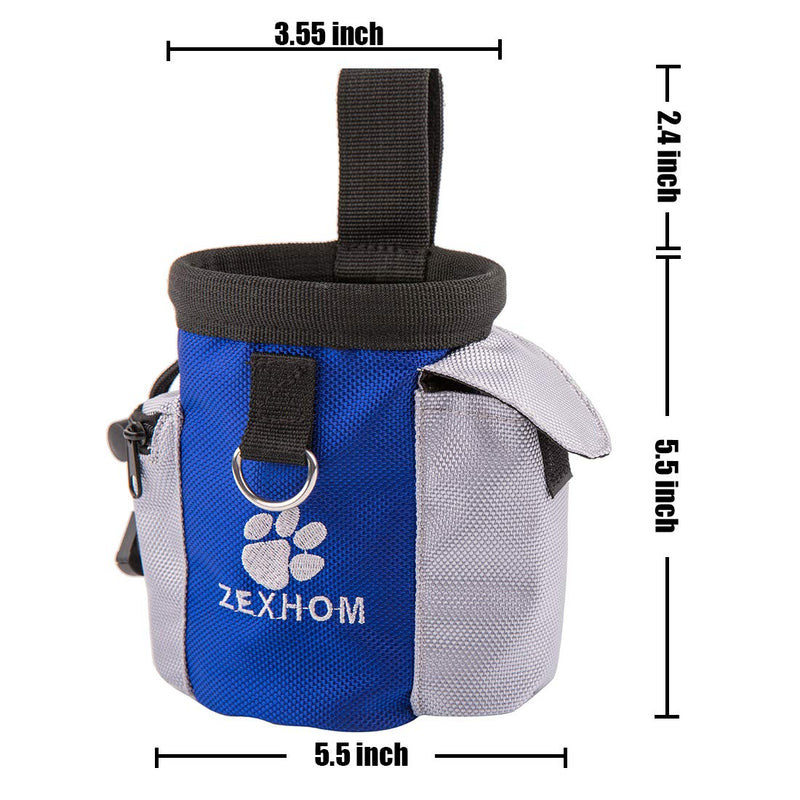 [Australia] - ZEXHOM Dog Treat Pouch, Portable Dog Training Bag with Belt Clip, Drawstring Design Training Pouch with Dog Bag Dispenser, Perfect Food Snack Storage Holder for Puppy Training and Walking 