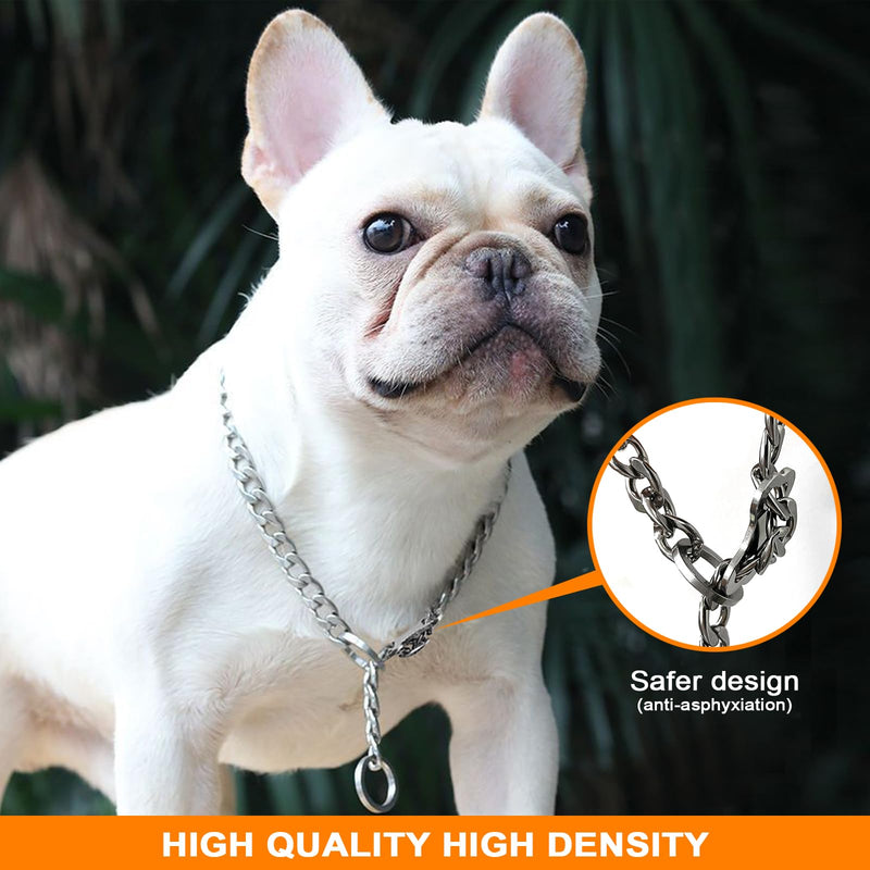 Stainless steel dog collar, adjustable dog collar, P-chain dog collar for dog walking (M (54 cm/21.3 in)) M (54 cm/21.3 in) - PawsPlanet Australia