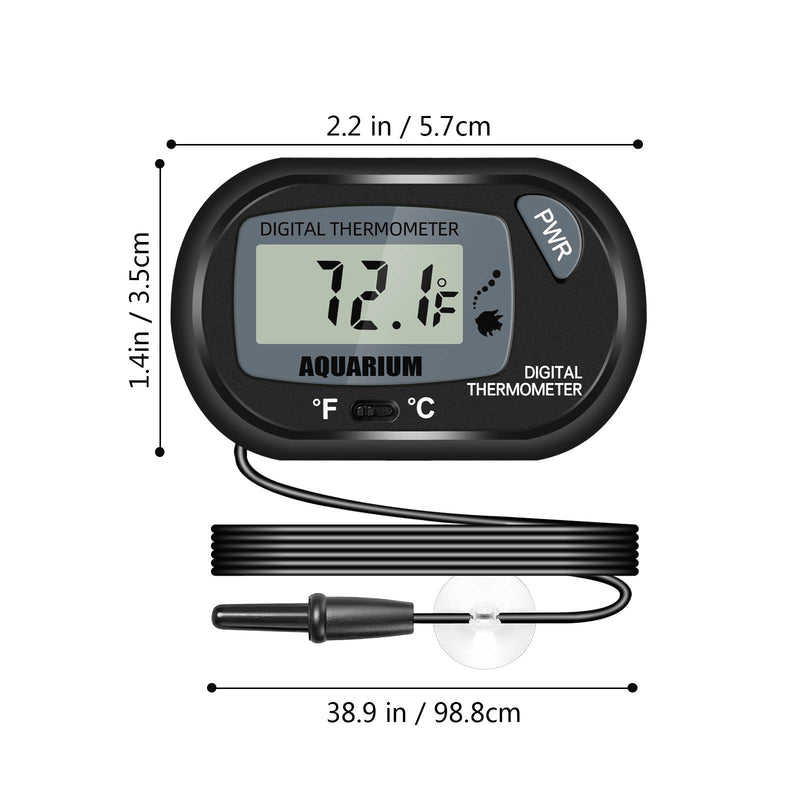 Thlevel Digital Aquarium Fish Tank Thermometer Terrarium Water Temperature Meter Gauge with Water-Resistant Sensor Probe for Reptile Turtle Incubators - PawsPlanet Australia