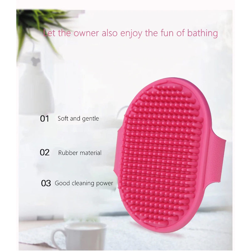 SystemsEleven PET PUPPY GROOMING CLEANING MASSAGE REMOVAL GLOVE BATH DOG CAT BRUSH COMB HAIR - PawsPlanet Australia