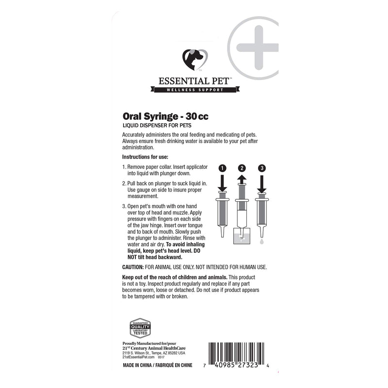 [Australia] - Essential Pet Products Oral Syringe 35cc, One Size (27323) 