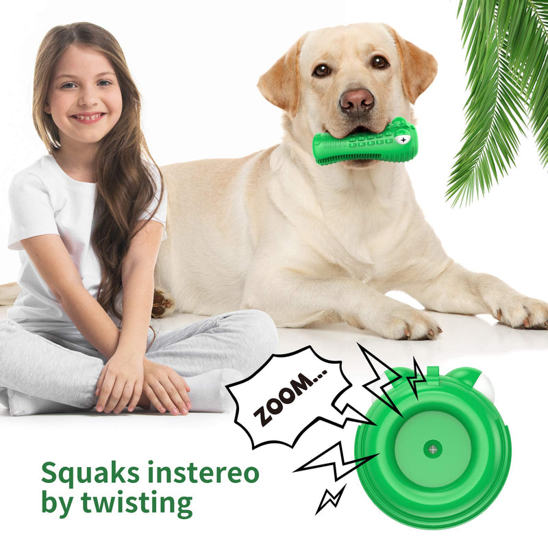 HomeGif Squeaky Dog Chew Toys- Indestructible Natural Rubber Dog Toys with Cleaning Brush for Aggressive Chewers, Large Breed, Dog Teeth Cleaning Toys,Heavy Chewers Dog Toys for Medium Large Dogs - PawsPlanet Australia