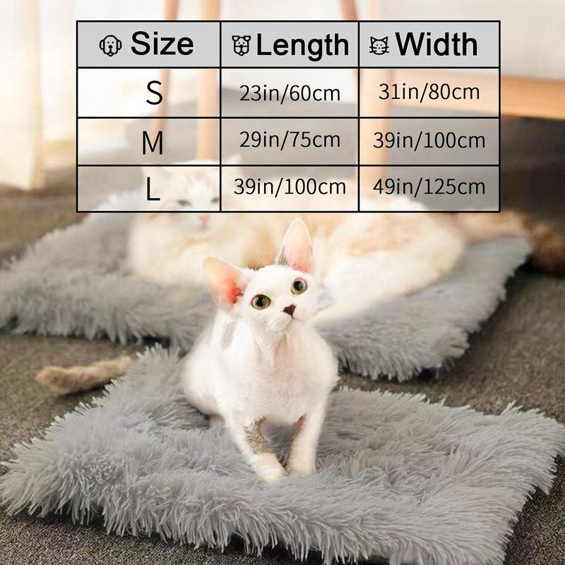 Furry Puppy Blanket Faux Fur Dog Blankets Soft Warm Small Pet Cat Throw Washable Shaggy Grey（20x30Inch） Small(23*31"In)(60*80cm） Light Grey - PawsPlanet Australia