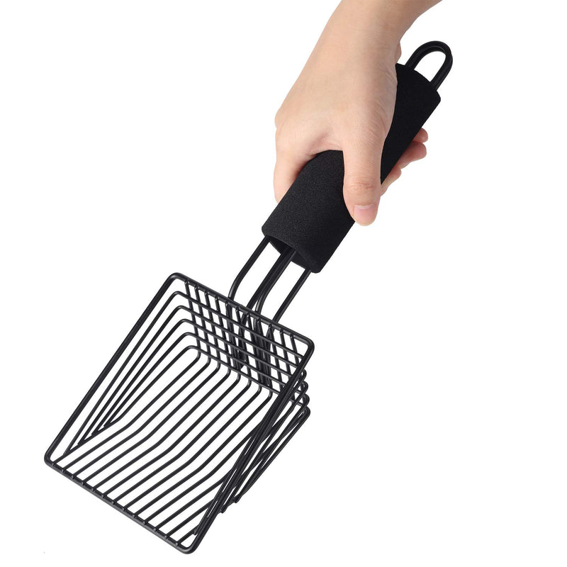 [Australia] - BasicForm Metal Cat Litter Scoop - Fast Sifting Deep Shovel with Comfy Handle, Designed for Multi-Cat Owners 