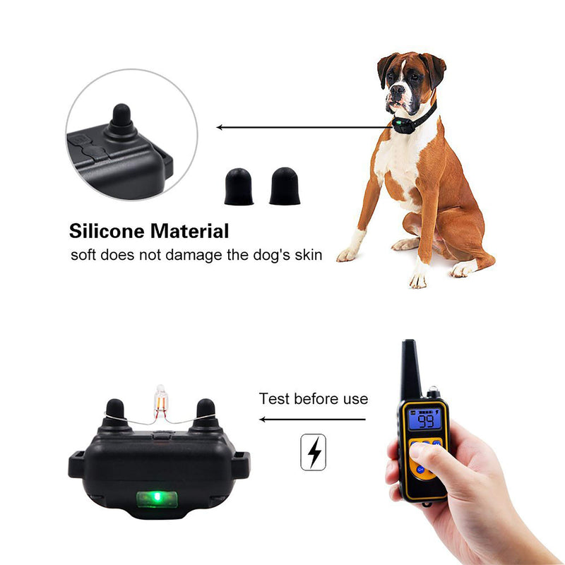 [Australia] - Whizzotech Dog Shock Training Collar Rechargeable Waterproof 875 Yards Remote Control E-Collar For 1 Dog 