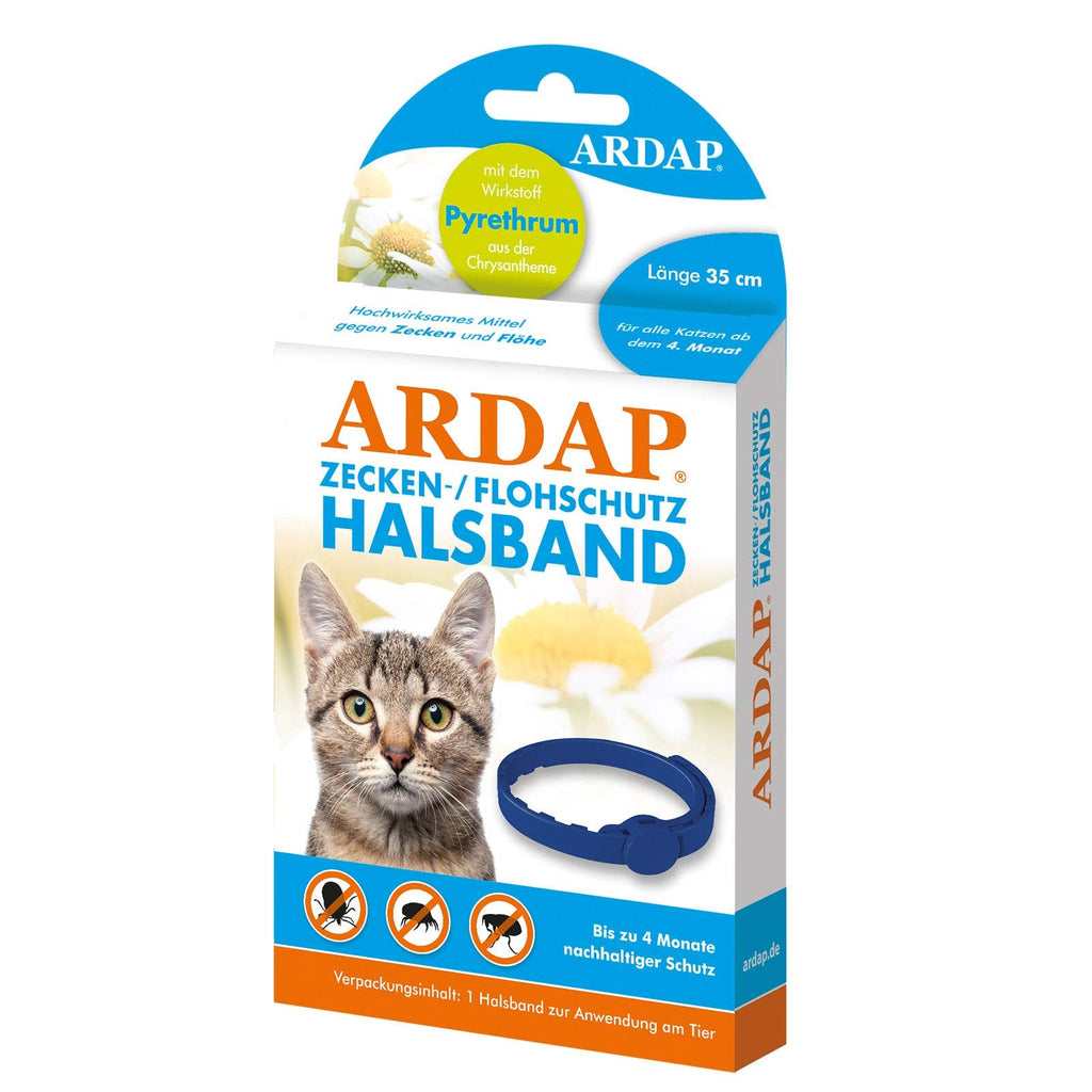 ARDAP tick and flea protection collar for cats from the 4th month - Up to 4 months of sustainable long-term protection - Natural active ingredient against ticks and fleas - PawsPlanet Australia