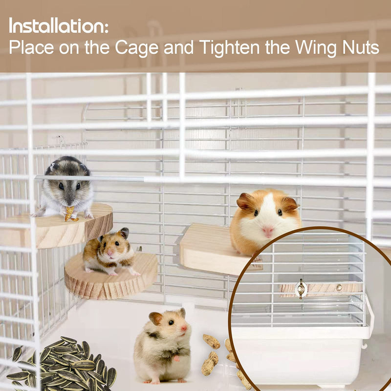 Chinchilla Cage Accessories Hamster Accessories, Chinchilla Toys Wood Platform Dwarf Hamster Cage Board, Chinchilla Cage Sturdy Standing and Jumping Wooden Board for Parrot Cage Rat Cage Large - PawsPlanet Australia