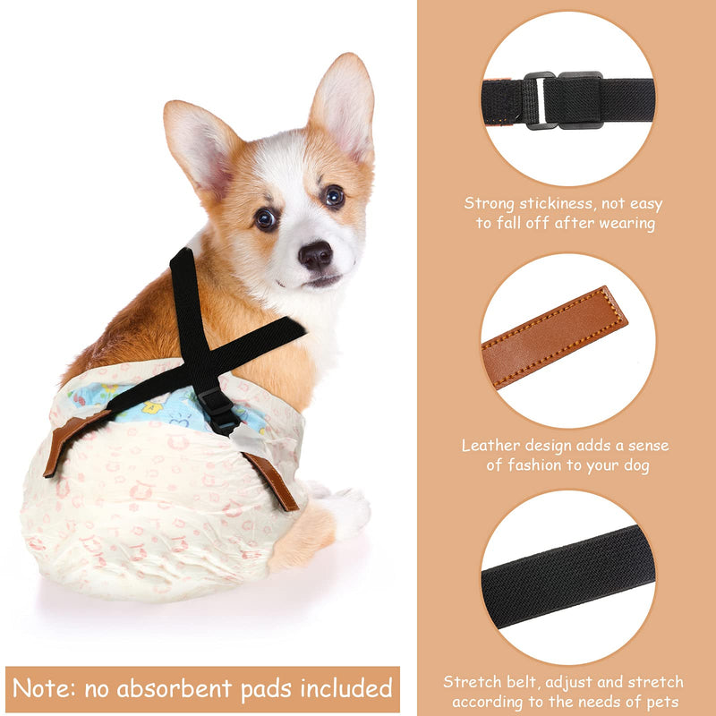 2 Pieces Dog Suspenders Dog Diaper Suspenders Belly Bands Canine Harness Dress and Diaper Keeper for Pet Clothes Apparel Diapers Pants Skirt Belly Bands Small Medium and Large Dogs 12-22 Inches - PawsPlanet Australia