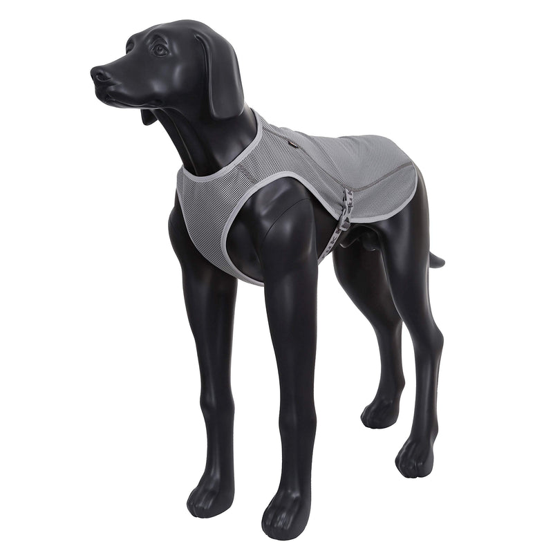Cooling Dog Vest Silver for Heat and UV Protection Adjustable for Active Dogs of Small, Medium and Large Breeds (X-Small) X-Small (Back 10.5") - PawsPlanet Australia