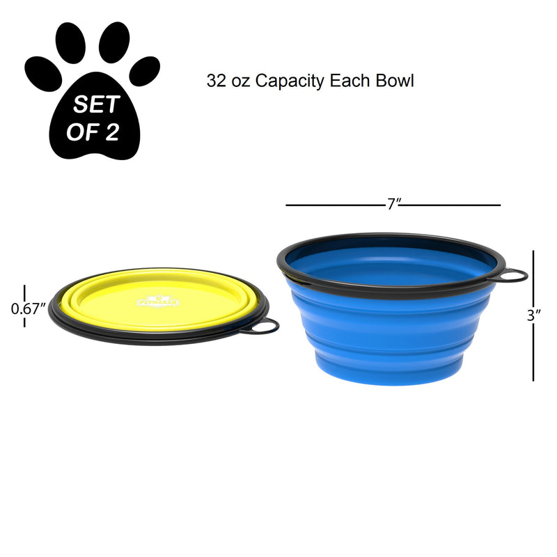 [Australia] - PETMAKER Collapsible Pet Bowls Collection 32 oz 