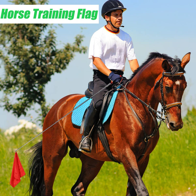 SETHVILL 4 Pcs Horse Training Flag Horse Training Equipment with 48" Telescopic Handheld Flagpoles, Portable Equestrian Nylon Training Flag for Horse Lunging Training - PawsPlanet Australia