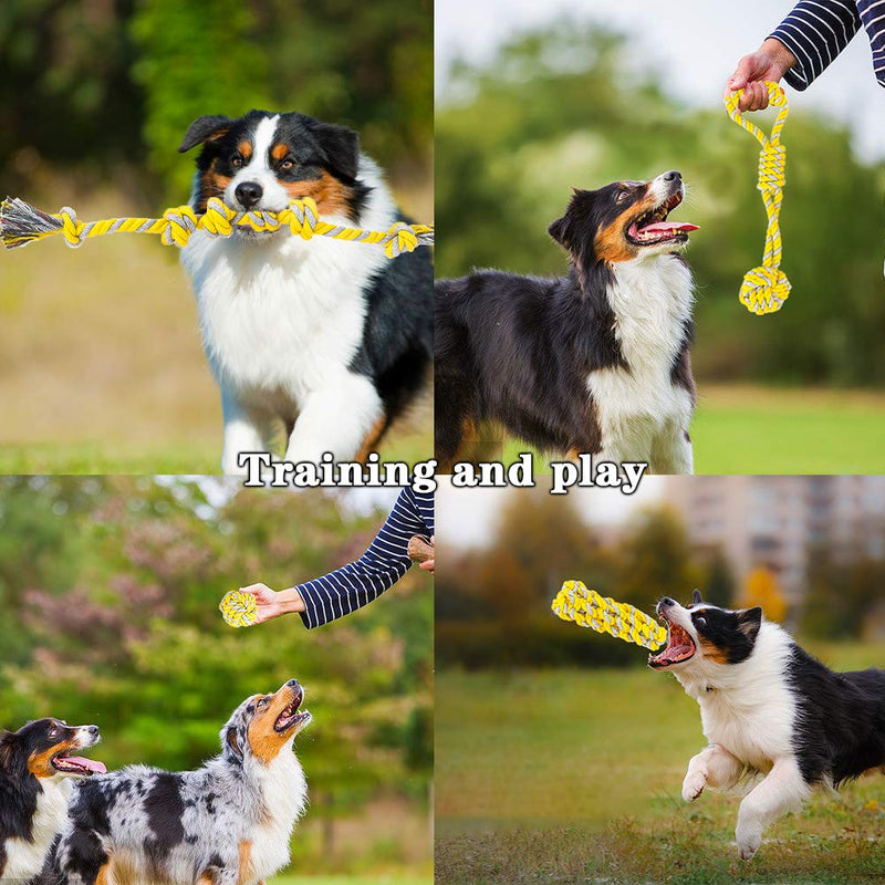 6 PCS Puppy Dog Chew Toys, Strong Dog Toys for Tough Chewers, Dog Chew Rope Toys from 8 Weeks Dog Gift Sets, Dogs Treats Toys for Small and Medium Dog (Rope Toy - 4PCS) Rope Toy - 4PCS - PawsPlanet Australia