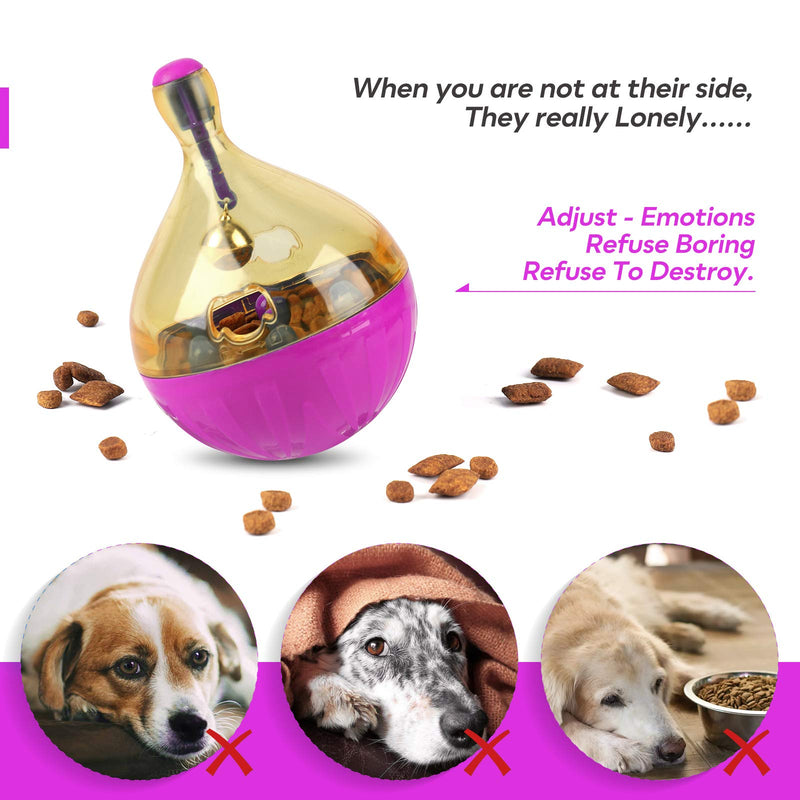 HALOVIE Puzzle Toys for Dogs Feeder Toy Treat Ball Puppy Food Dispenser Slow Feeding IQ Training for Boredom Cats Small Dogs Pink - PawsPlanet Australia