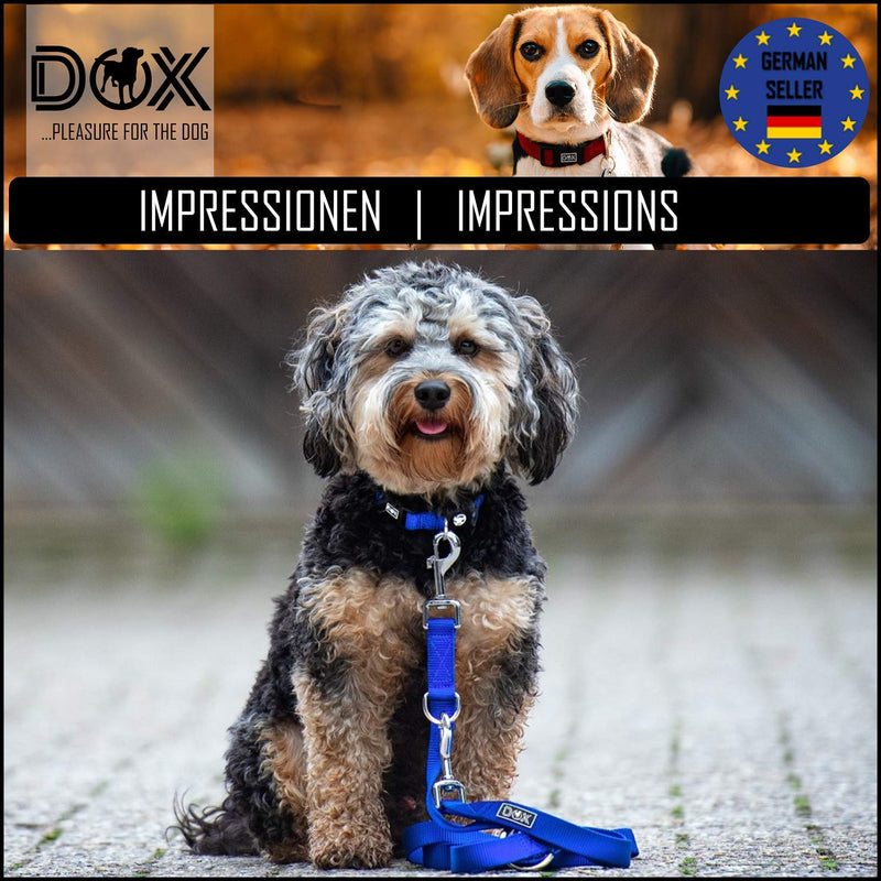 DDOXX dog leash nylon, reflective, 3-way adjustable, 2m | for small & large dogs | Double Leash Two Dog Cat Puppy | Towing leash | Lead leash | Running leash puppy leash | S, Purple Violet S - 1.5 x 200 cm - PawsPlanet Australia
