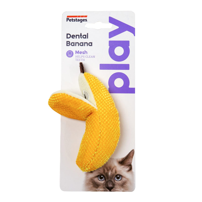 Petstages Catnip and Dental Health Cat Toys Dental Catnip Toys Banana - PawsPlanet Australia