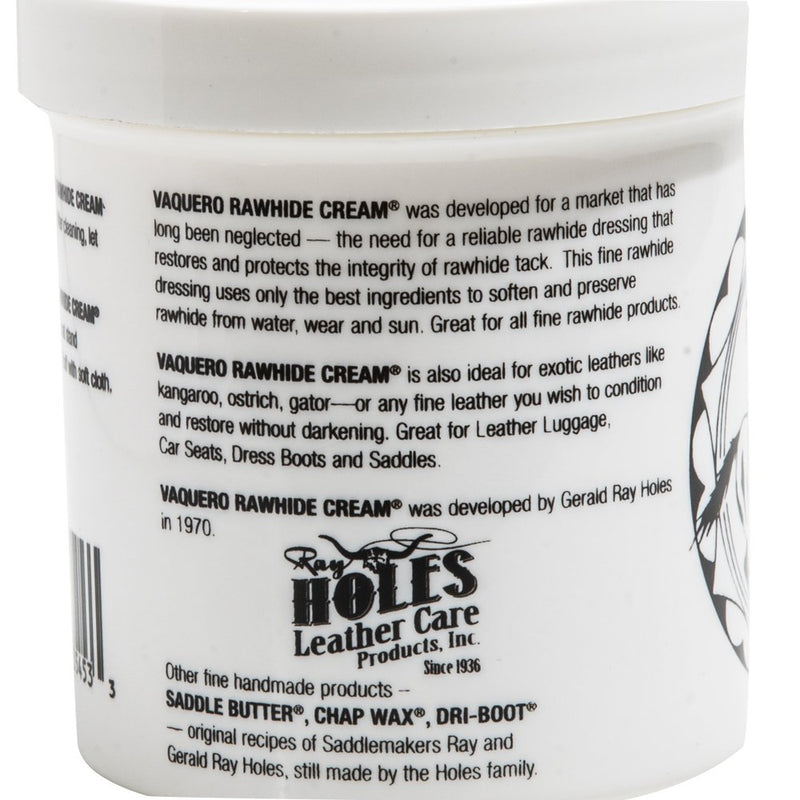 [Australia] - Ray Holes Leather Care Products Vaquero Rawhide Cream, Ideal For Conditioning And Water-Proofing Rawhide and Other Fine and Exotic Leathers, Pint Container 