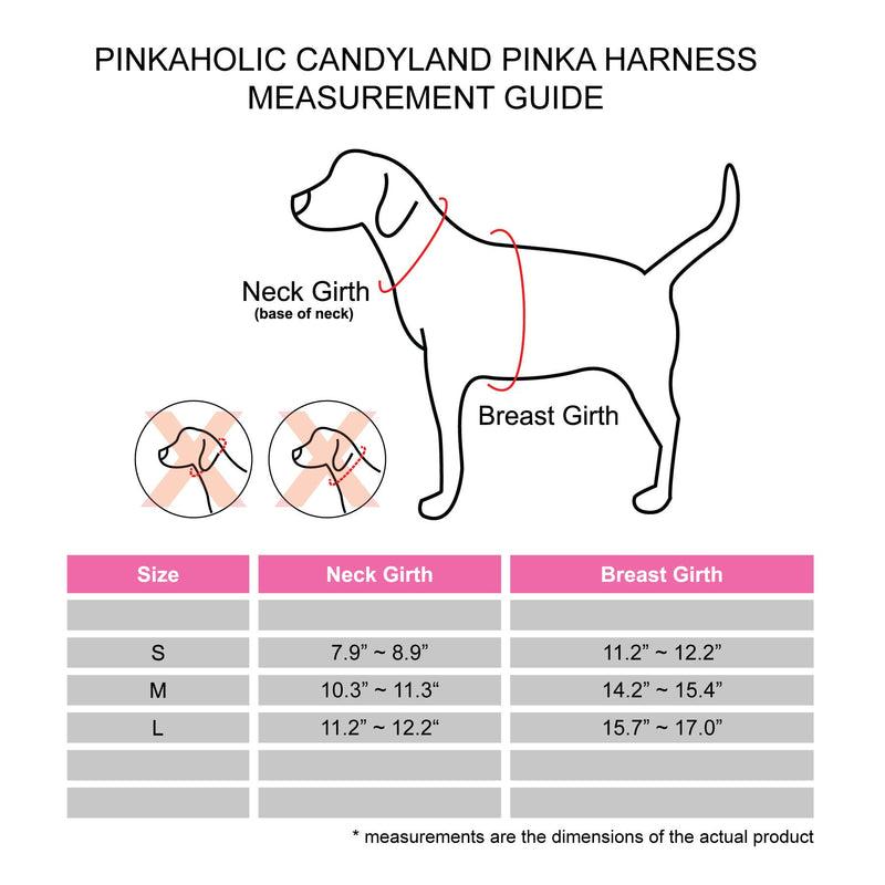 [Australia] - Pinkaholic New York Candyland Pinka Harness for Pets, Ivory, Large 