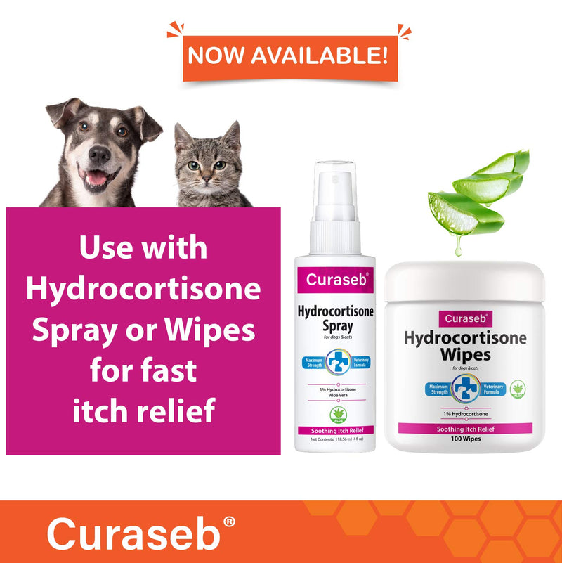 Curaseb Chlorhexidine 4% Shampoo for Dogs & Cats, Maximum Strength Veterinary Formula 8oz - PawsPlanet Australia