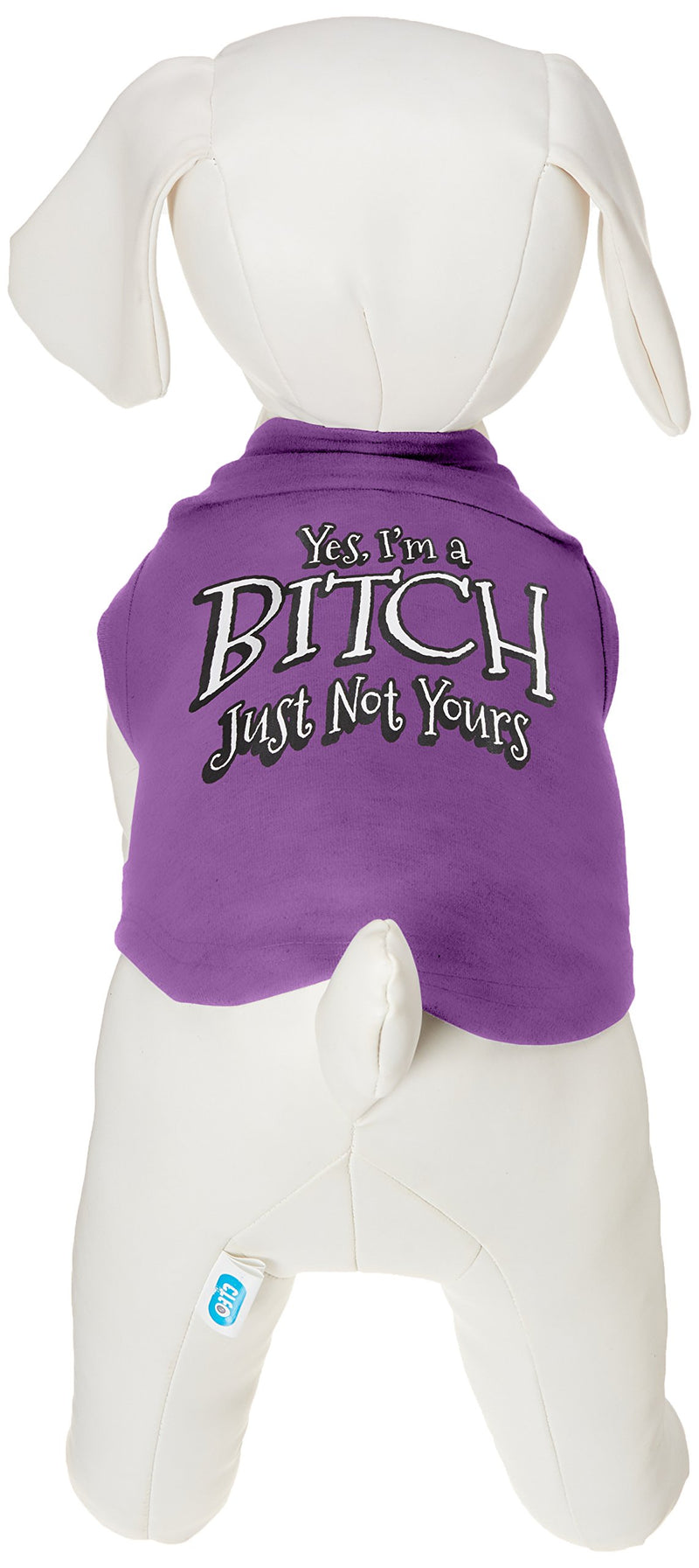 Mirage Pet Products Yes I'm a Bitch Just Not Yours Screen Print Shirt for Pets, Small, Purple - PawsPlanet Australia