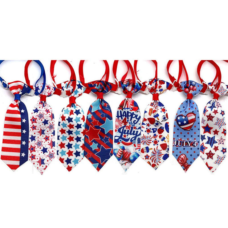 16 Pcs /Pack 4th of July US Independence Day Pet Accessories Pet Dog Bow Ties Dog Collars Neckties Puppy Cat Bowties Pet Supplies (uu) uu - PawsPlanet Australia