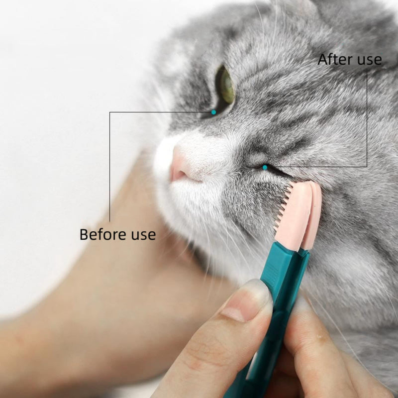 Cat Head Brush, Cat acne Cleaner Pet Eye Comb Brush Pet Tear Stain Remover Comb Cleaning Grooming Tools Brush for Small Cat Dog Gentle Cleaning Eye Scabs Dogs Tear Stain Remover Gently remove - PawsPlanet Australia