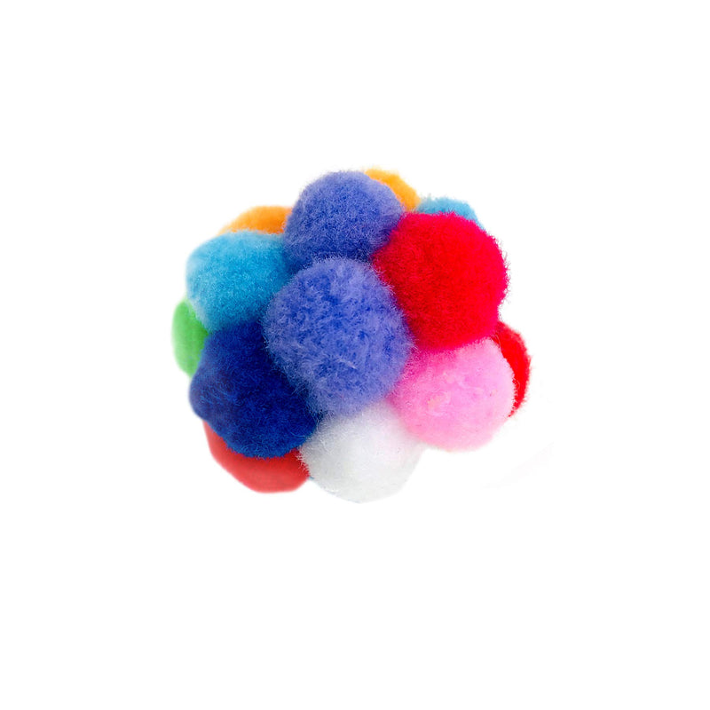 JpGdn 3Pcs Cat Toy Balls Kitten Pompon Ball with Bells Soft Wool Felt Ball Colorful Interactive Playing Chewing Training Teaser Toy - PawsPlanet Australia