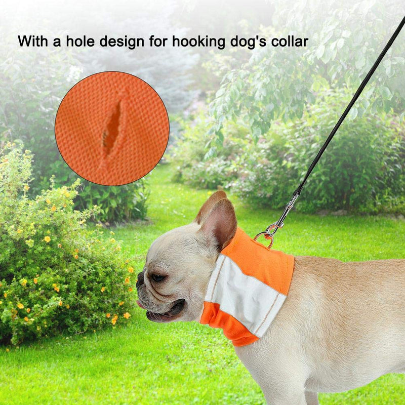 Reflecting Pet Scarf Fluorescence Dog Cat Collars Bandana High Visibility for Outdoor Activity Day and Night(Orange L) Orange L - PawsPlanet Australia