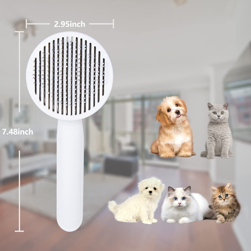 Self-cleaning brush for cats and dogs, pet brush, removes floating hair on cats and dogs, suitable for cats and dogs - PawsPlanet Australia
