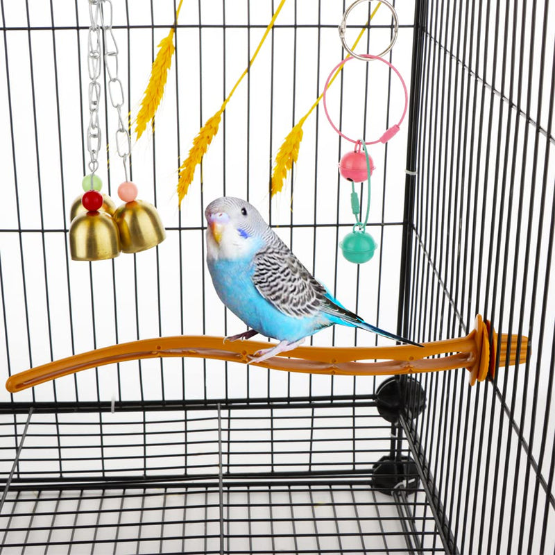 2 PCS Bird Perches Canary Finch Budgie Cage Universal Plastic Stand Stick Toy Holders, 8.7 Inches - PawsPlanet Australia